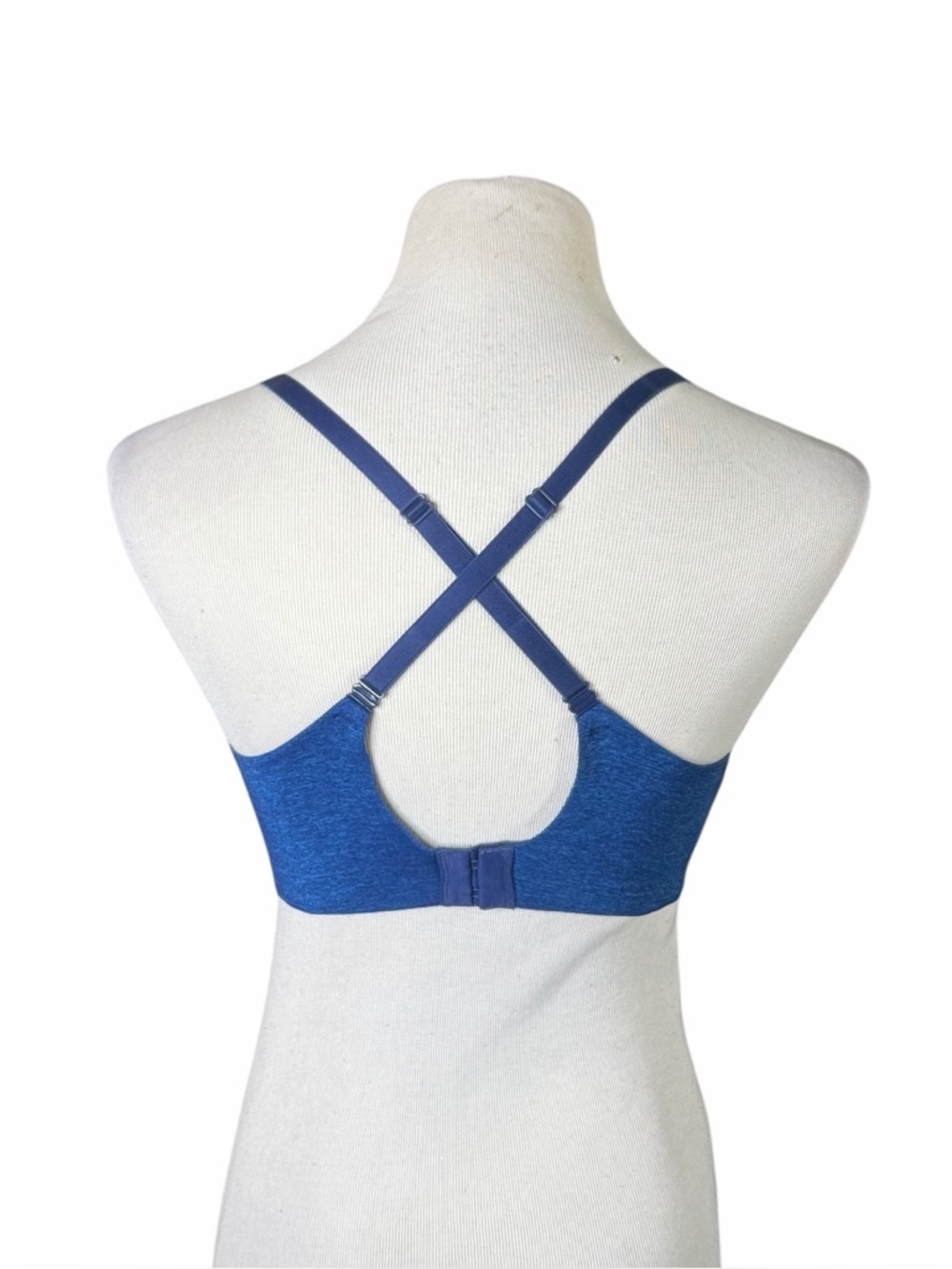 10/$25🦋 VS Blue Metallic Shine Convertible Uplift Semi Demi Bra - Size 36D - Picture 7 of 13